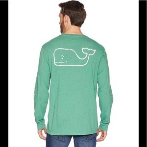 Vineyard Vines Men’s LS T-Shirt - Light Green